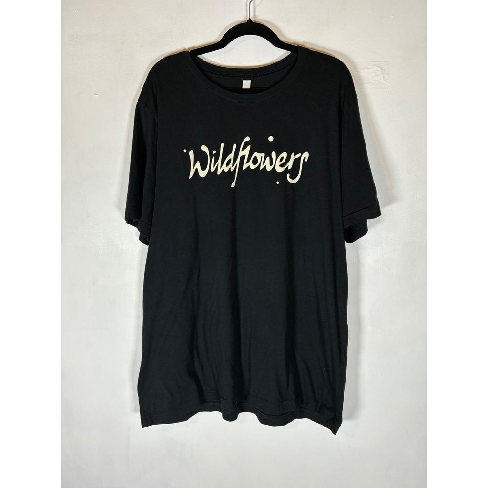 Wildflowers Graphic Tee Black XL Unisex Boho Cottagecore Nature Oversized Tshirt